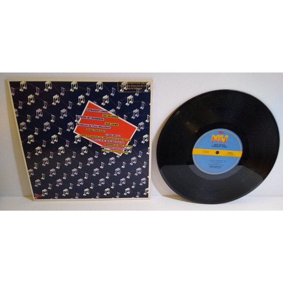New Musik Straight Lines Vinyl 10" Record New Wave Synth-Pop Living By Numbers - Picture 2 of 4